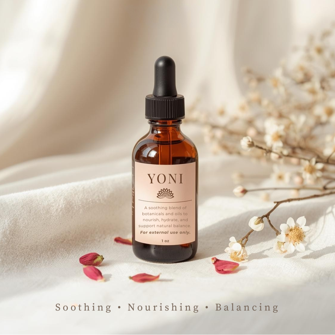 Yoni Care Set with two soap bars and 1 oz oil bottle