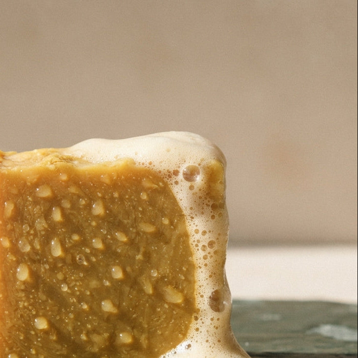 Turmeric Soap bar lathering, golden-amber brightening cleanser — PureButterMelts