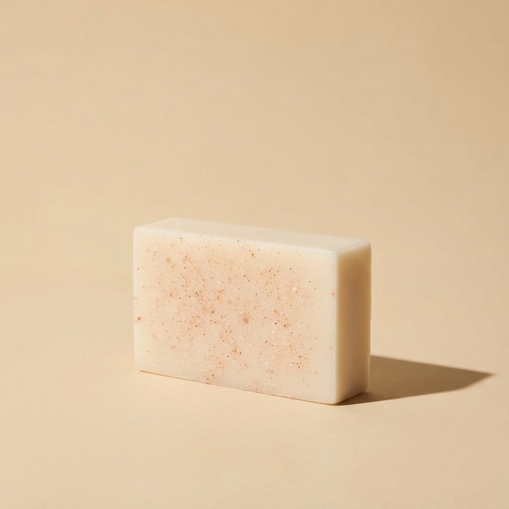 Salted Spa Exfoliating Soap bar with fine pink Himalayan salt speckled throughout — PureButterMelts