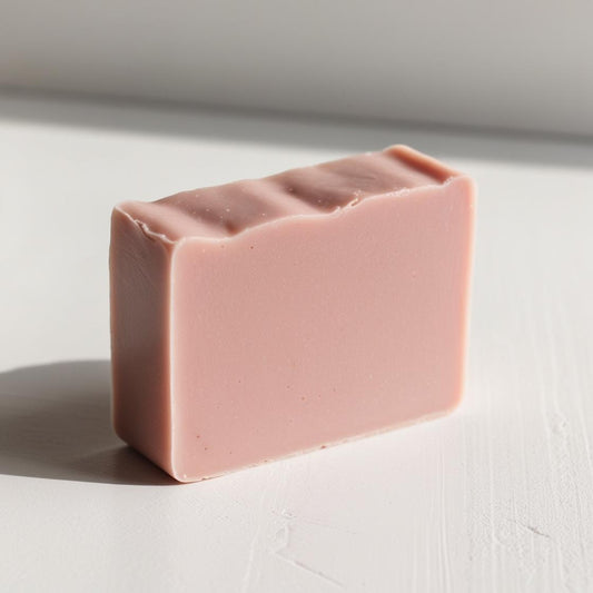 French Clay Soap bar, smooth pink clay bar for gentle clarifying cleanse — PureButterMelts