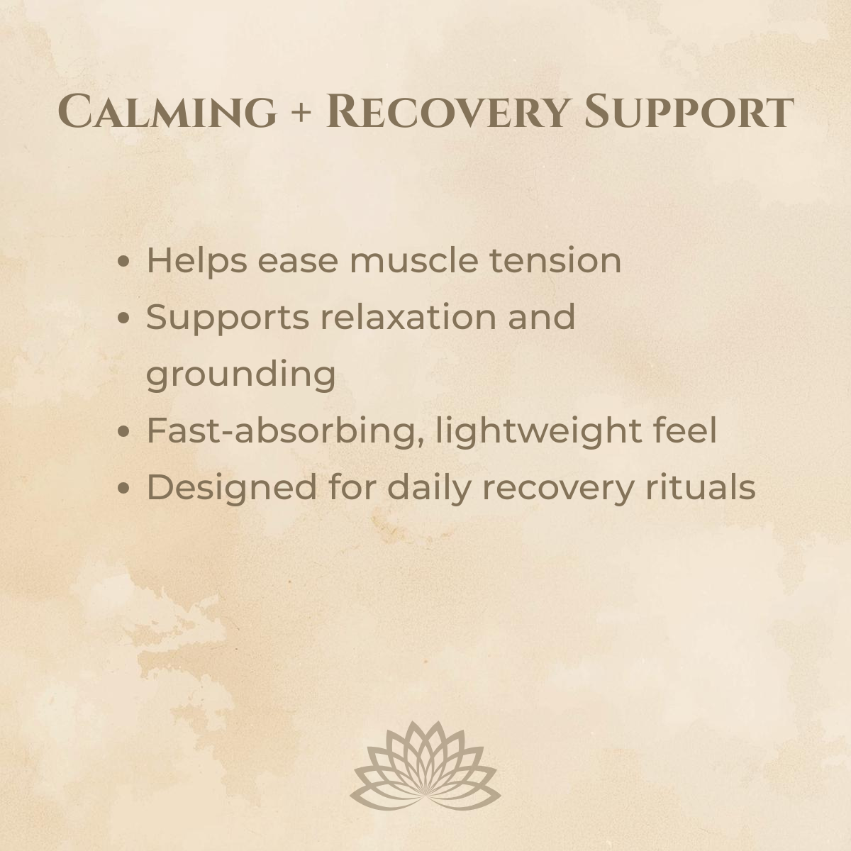 Calming Recovery Support with magnesium spray
