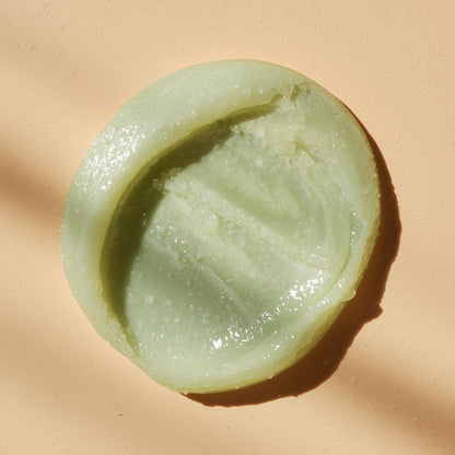 Close-up of Sugar Scrub texture with a eucalyptus-sage tint — PureButterMelts