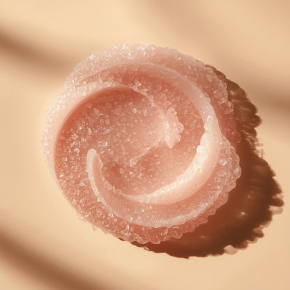 Close-up of Sugar Scrub texture with a soft rose-blush tint — PureButterMelts