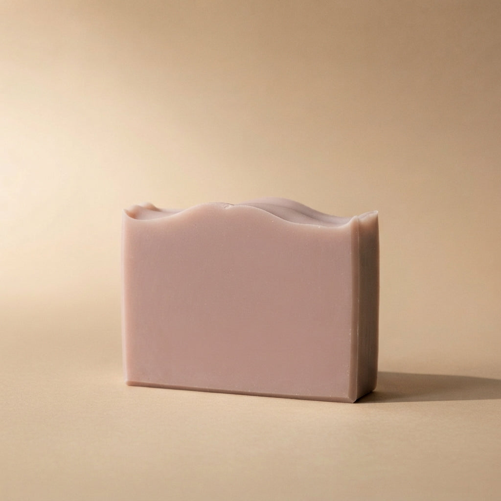 French Clay Soap bar, solid dusty pink clarifying cleanser — PureButterMelts