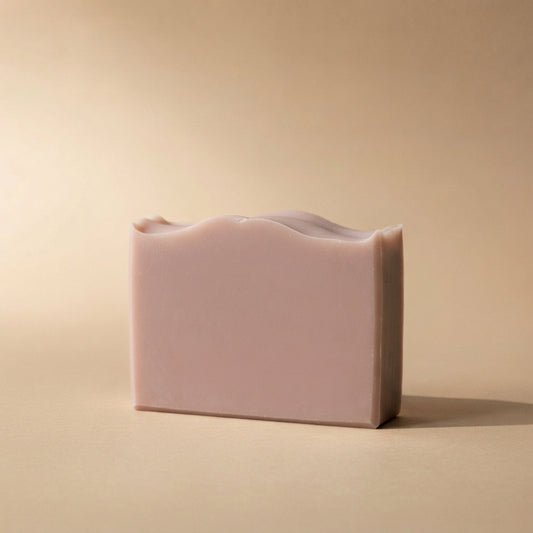 French Clay Soap bar, solid dusty pink clarifying cleanser — PureButterMelts
