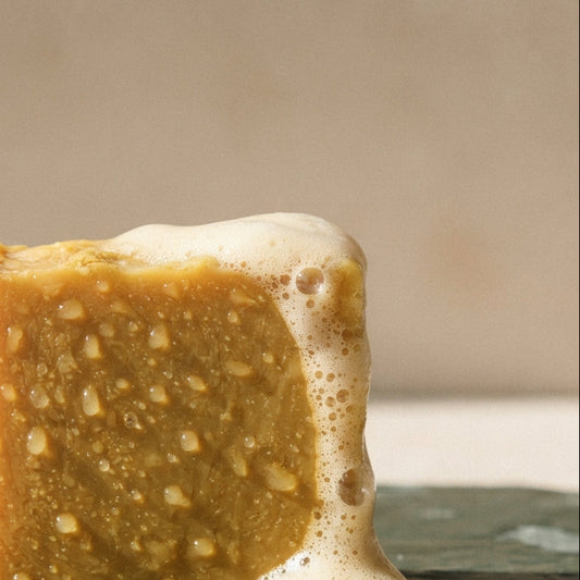 Turmeric Soap bar lathering, golden-amber brightening cleanser — PureButterMelts