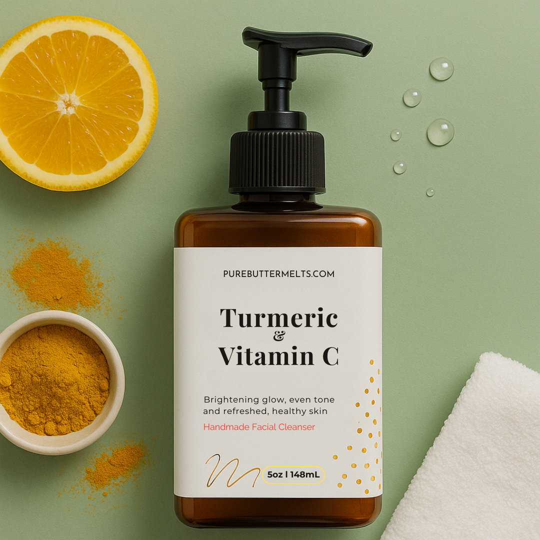 Vitamin C and turmeric cleanser for glowing skin