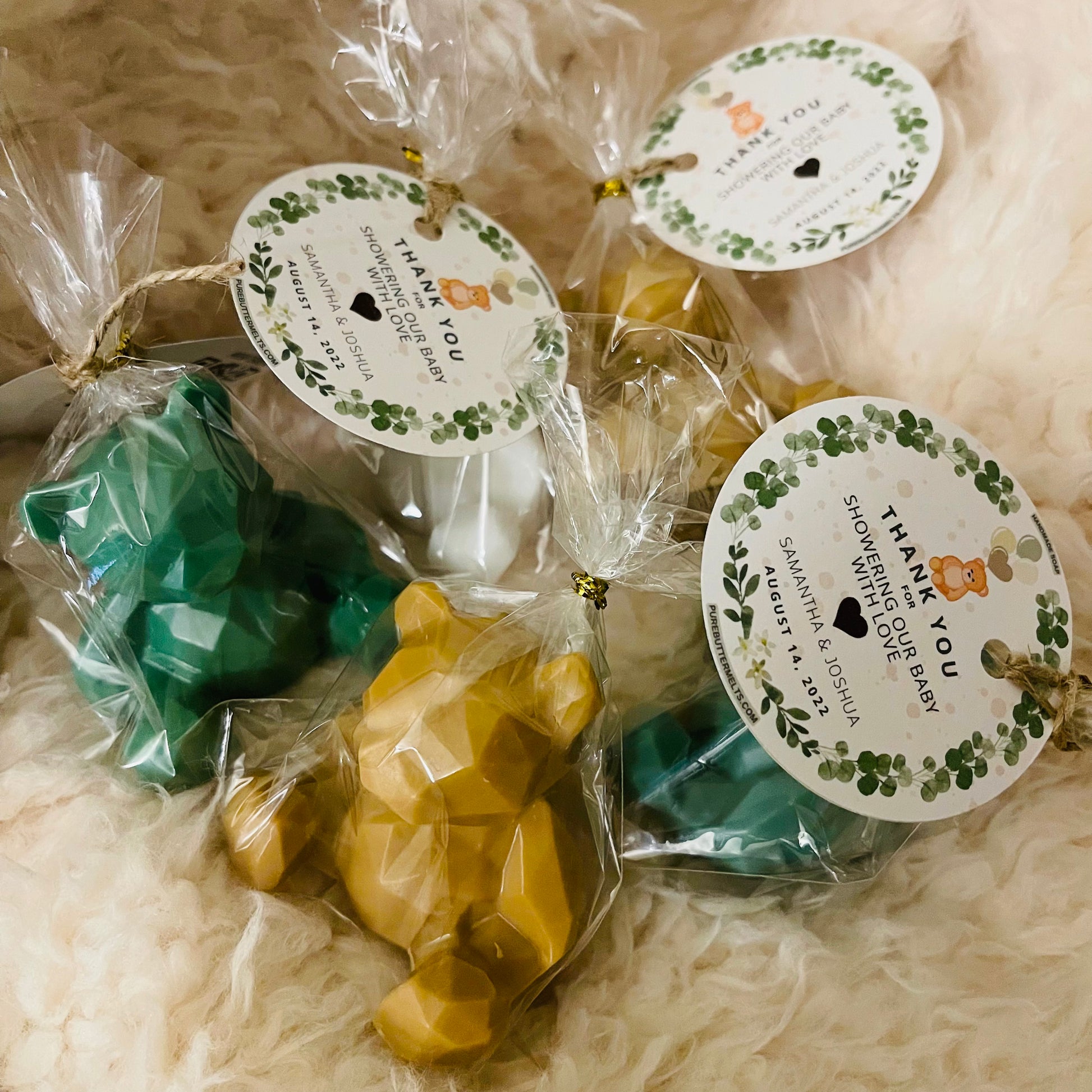 3d teddy bears handmade soap favors