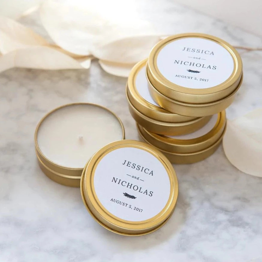 Wedding handcrafted candle favor 